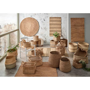 Nueva colección de almacenamiento y organización de armarios azules con precio barato Almacenamiento de contenedores naturales tejidos para almacenamiento en el hogar - Product Image 1