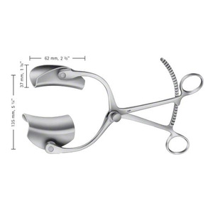 Rétracteur chirurgical manuel Collin en acier inoxydable de qualité médicale, réutilisable, pour rétraction des tissus mous, finition mate, ensemble d'instruments auto-lubrifiants - Product Image 2