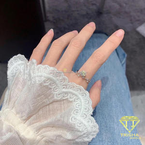Elegant Moissanite Diamond <b>Ring</b> 925 Sterling Silver <b>Split</b> Bridal Engagement Wedding Jewelry For Women - Product Image 3
