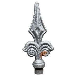 Cast iron ornamental finial tip traditional design for balustrade handrail stair <b>railings</b> decorative architectural accent piece - Product Image 1