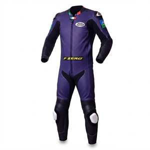 Traje de Carreras Aleix Espargaro MotoCP, Traje de Piel Sintética de Primera Calidad de Una Pieza con Protectores Deslizantes - Product Image 1