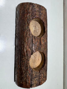 Bougeoir en bois naturel rustique Design d'intérieur écologique fait à la main avec des solutions d'éclairage confortables pour Noël - Product Image 4