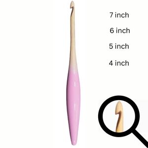 Juego de ganchos de ganchillo de madera de colores ergonómico de 3,5mm y 4mm, venta al por mayor, gran oferta, agujas de tejer, juego de costura personalizado de resina con mango suave - Product Image 1