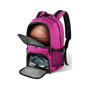 Sac à dos de basketball pour sports de plein air, respirant, léger, pour voyage et camping, avec fermeture éclair, en polyester, décontracté - Product Image 3