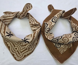 Wholesale Boho Block Print <b>Bandanas</b> Cotton Head Scarf Neck Kerchief Floral Patterns Gift for Her Square Scarves for Hair Scarf - Product Image 5