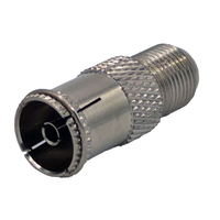 Conector RF Macho a Hembra F, Adaptador de Cable Coaxial, Acoplador de Extensión Coaxial, Conector Recto Niquelado de Radiofrecuencia