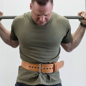 Cinturón de Seguridad de Cuero Resistente y Transpirable, Cinturón de Potencia para Gimnasio, para Levantamiento de Pesas, Entrenamiento de Fuerza, Fitness - Product Image 2