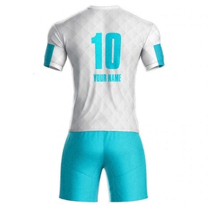 Maillot de football américain unisexe personnalisé à manches courtes, col en V, respirant, ajusté, avec impression par sublimation et short à taille élastique - Product Image 6