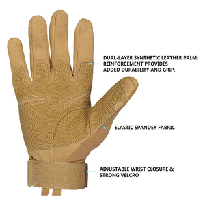 Guantes Tácticos de Cuero para Hombre al por Mayor, Guantes Tácticos de Cuero de Buena Calidad para Hombre, Guantes Tácticos para Entrenamiento de Alto Rendimiento - Product Image 2