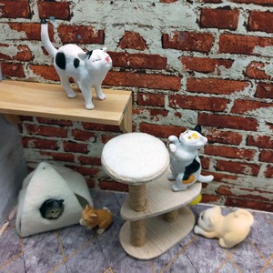 Miniature PVC Cat <b>Doll</b> House <b>Accessory</b> Set Curious Kitten Figures Decorative Pet Room Scene for 14 Years and Up - Product Image 6