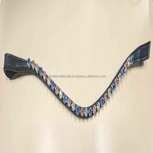 Classique Coloré Cristaux Diamante Chaîne Bling front Band pour Bride Conception Personnalisée Cristaux Décoratif En Cuir Cheval front Band - Product Image 2