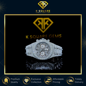 Montre unisexe de luxe en acier inoxydable, étanche, de bonne qualité, avec mouvement automatique à quartz, diamants et verre saphir, à ouverture par bouton-poussoir - Product Image 6