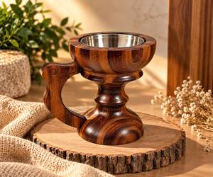 Quemador de incienso árabe de madera marrón premium con cuenco de metal, hecho a mano, para decoración del hogar árabe, regalos de Ramadán - Product Image 3