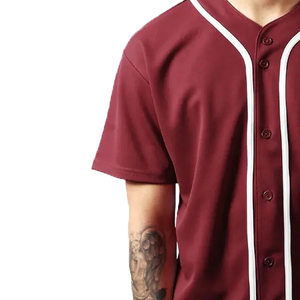 Maillot de baseball à boutons en tissu mesh avec nom et numéro personnalisés, léger, unisexe, pour homme - Product Image 4