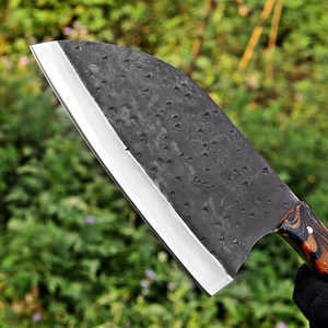 Cuchillo de Cocina Artesanal de Acero al Carbono para Chef y Carnicero, Hoja Fija, Mango de Madera, Funda de Cuero, Venta al por Mayor, Proveedor a Granel, Directo de Fábrica - Product Image 5