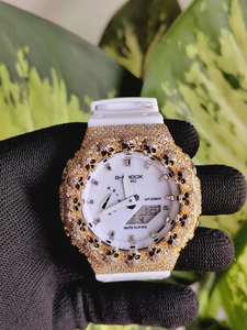 Reloj de Lujo para Hombre Starspire Jewels G SHO de Cuarzo ETA con Caja de Acero Inoxidable, Correa de Goma, Moissanita VVS Digital, Estilo Ejecutivo y Hip Hop - Product Image 5