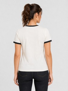 Nouveau T-shirt Femme 100% Coton Écologique Coupe Classique Manches Courtes Couleur Unie Été 2026 – Le Plus Vendu et Tendance - Product Image 2