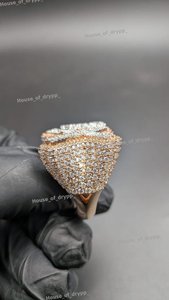 Anillo de Diamante Moissanite VVS Chapado en Rodio, Corte Baguette y Redondo, Estilo Hiphop, Joyería Unisex, Anillo para Uso Diario - Product Image 2