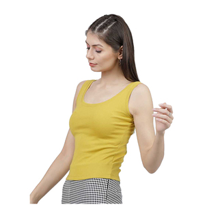 Vente en gros LUXE ATTIRE INDUSTRY Débardeurs pour femmes Logo personnalisé Vêtements d'été sans manches confortables 100% coton Casual Premium - Product Image 3