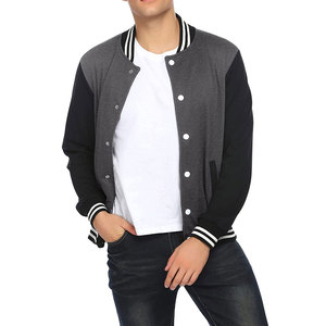 High Quality Unisex 100% <b>Fleece</b> Patchwork Chenille Embroidery <b>Thick</b> Varsity <b>Jacket</b> Stand Collar Customized Logo Winter <b>Jacket</b> - Product Image 2