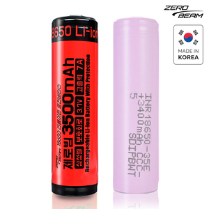 Batterie liquide rechargeable ZEROBEAM 18650 3500mAh 7A avec cellule Samsung protégée 3.7V, durée de vie 1000 cycles, pour lampe torche - Product Image 1