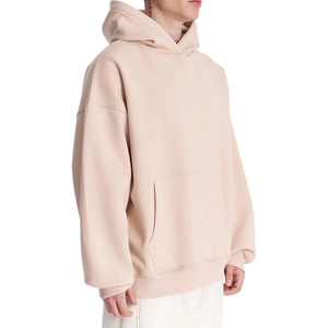 Sudadera con Capucha Extra Grande para Hombre, Color Sólido, Manga Larga, Informal, de Algodón, Felpa Francesa, para Otoño - Product Image 3