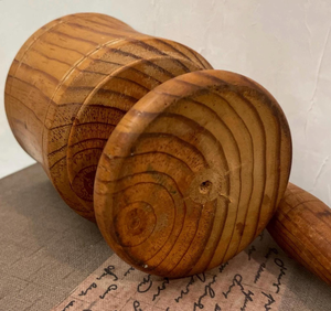Ensemble mortier et pilon en bois, artisanal, écologique, de qualité alimentaire, durable, pour broyer les herbes et les épices, bol en bois manuel avec pilon assorti pour - Product Image 3