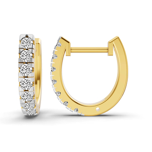 ต่างหูแบบห่วงประดับเพชรทรงกลมคลาสสิก ดีไซน์เนอร์ 14k/18K โรสโกลด์ ได้รับการรับรองจาก IGI คุณภาพ VS1 สำหรับผู้หญิงและเด็กผู้หญิง - Product Image 4