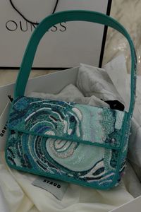Sac à main vintage floral artisanal, décoré de perles, broderie, sac de mode chic pour femme, sac à main fait main avec perles, fantaisie florale - Product Image 6