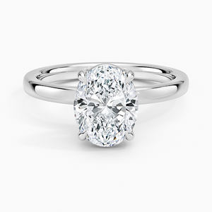Bague BOJ 73, coupe ovale, en argent 925, avec halo de pierres, solitaire diamant, 2 carats, couleur D, VVS1, moissanite certifiée GRA, prix bas - Product Image 1