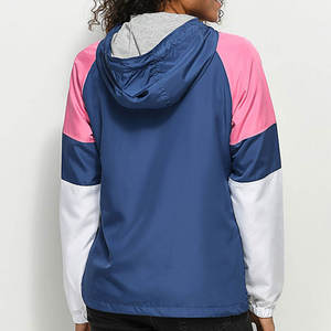 OEM/ODM Custom Made Women Color Panel Full Zipper Windbreaker Hooded <b>Jacket</b> Lightweight <b>Winter</b> Waterproof Outdoor Sports <b>Jacket</b> - Product Image 2