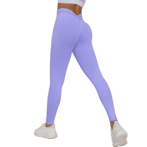 New High Quality <b>Women</b> Stylish Knitted Seamless Yoga Workout <b>Leggings</b> Custom Spandex Polyester Wholesale 2026 - Product Image 1