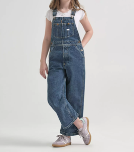Overol de Mezclilla Unisex para Mujer, Azul, Corte Clásico, con Tirantes Ajustables, para Niños, Ropa Casual - Product Image 2