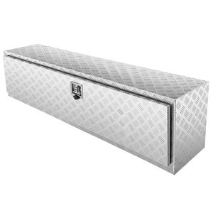Cassone per Camion in Alluminio Rinforzato 152x43x46 cm con Piastra Diamantata, Chiavi di Blocco, Resistente all'Acqua, Accessori per il Controllo del Carico - Product Image 1