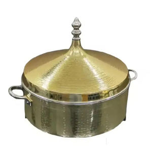 Latest Design Gold Plated Metal Hotpot with Holding Handles a Customized Luxury Casserole for Special Occasions and Fine Dining - Product Image 6