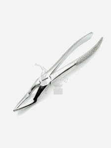 Pinzas de Extracción Dental Fig. 51 para Molares Superiores, Herramienta Quirúrgica con Empuñadura Moleteada Plateada, Clase I, Manual - Product Image 1