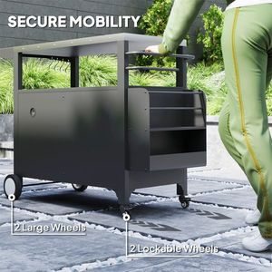Carrello da Campeggio Pieghevole Multiuso 4 in 1 per Spiaggia, Escursionismo, Giardino, Trasporto Attrezzi, Shopping, Piattaforma in Acciaio e Plastica OEM - Product Image 5