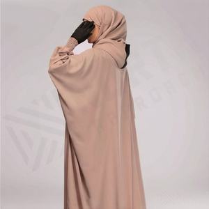 Robe islamique premium, modeste, à capuche, une pièce, sportive, avec poche kangourou, coupe ample, pour usage quotidien et prière, motif uni, estivale - Product Image 3