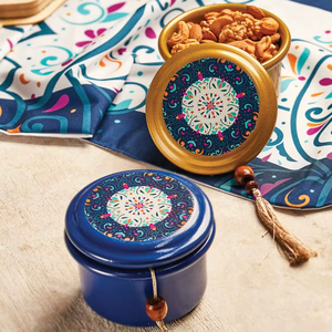 Handmade Solid Brass Dry Fruit Jar with <b>Lid</b> <b>Decorative</b> Storage Container for Home Kitchen Wedding Gift - Product Image 1