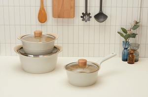 BASIC IH SAUCE <b>POT</b> 24CM - Basic <b>Ceramic</b> <b>pot</b> series PFOA-free <b>ceramic</b> Easy-clean nonstick cookware - Product Image 3