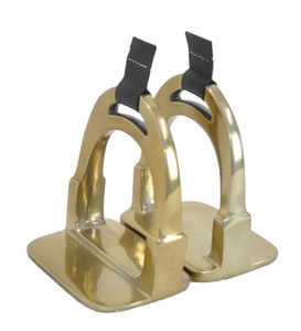 Porte-livres en forme d'étrier de cheval doré, décoration de table de salon, organisateur de magazines et de journaux, porte-livres de luxe, décoration de maison de luxe - Product Image 4