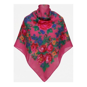 Women's Square <b>Silk</b> Scarf Floral Print Multi-Functional Fashion Accessory All Seasons - Product Image 1
