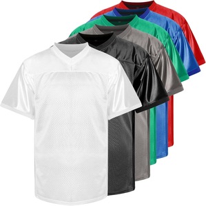 Custom American Football Jersey Blank Mesh V Neck Short Sleeve Practice Team Uniform Quick Dry Sports Shirt Wholesale Apparels - Product Image 1