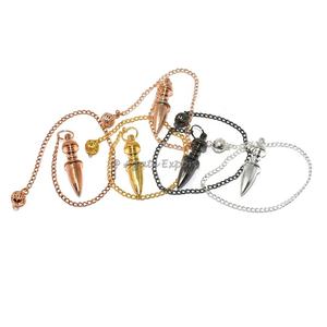 Pierre semi-précieuse artisanat laiton métal boule pointu marteau radiesthésie pendule - Product Image 6