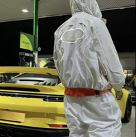 2026 Setelan Olahraga Musim Dingin Pria Wanita Model Hoodie Kasual Polos, Jaket Tahan Angin Oversize Katun Organik Dua Potong dengan Celana Pendek