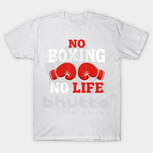 Custom Boxing T-Shirt Men Cotton/Polyester Graphic Tee <b>No</b> Boxing <b>No</b> Life Print Casual Gym Fitness Training Breathable T-Shirts - Product Image 2
