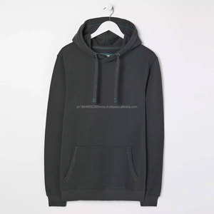 Sweat-shirt à capuche uni en molleton décontracté coupe ajustée, couleur unie, tissu tricoté d'hiver, imprimé, pour homme - Product Image 1