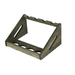 Estante para Botellas de Vino de Estilo Rústico Vintage en Madera para Bares, Pubs y Uso Decorativo, Soporte para Botellas de Vino - Product Image 1