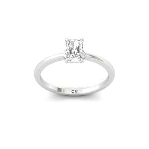Bague solitaire en diamant de laboratoire taille radiant 0,91 carat, plaqué or 10 carats, bijou de luxe élégant et classique pour femme, idéale pour les fiançailles - Product Image 3