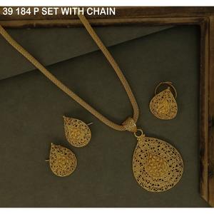 Fashion Pendant Necklace Gold-Plated Necklace for Women <b>Wedding</b> Jewelry Luxury Earrings Necklace Jewelry Set for Woman Jewelry - Product Image 3